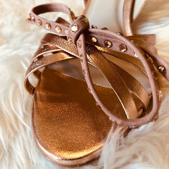 NWB Anthropologie Rose Gold Sandal - Picture 5 of 7